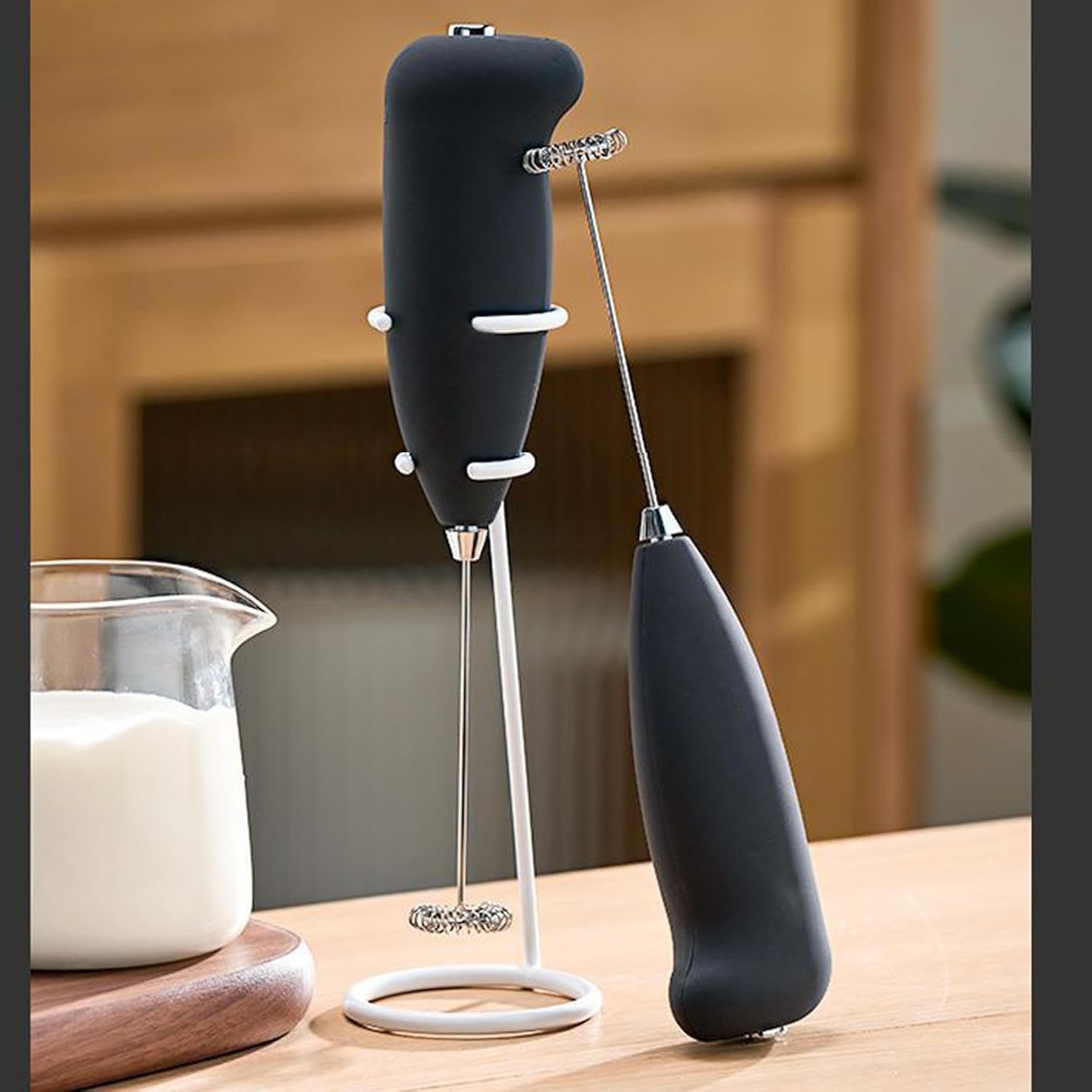 Electric Milk Frother Handheld Mixer