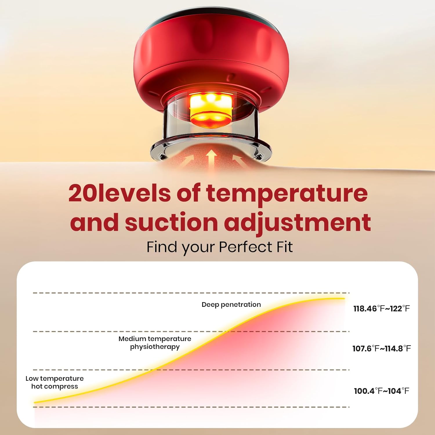Red Light Physiotherapy Electric Cupping Massager