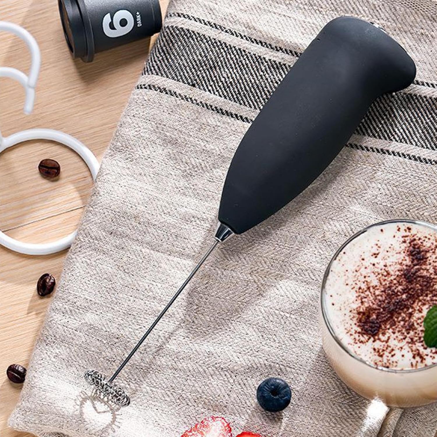Electric Milk Frother Handheld Mixer